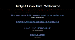 Desktop Screenshot of budgetlimohiremelbourne.com.au