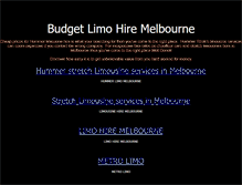 Tablet Screenshot of budgetlimohiremelbourne.com.au